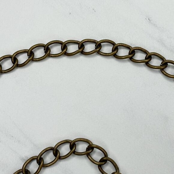 Animal Print Embossed Open Hoop Metal Chain Link Belt Y2K Boho ✨ - Picture 7 of 12